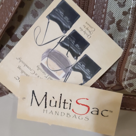 Multi Sac handbag animal print heavy twill woven fabric trimmed in leather. - Picture 2 of 3